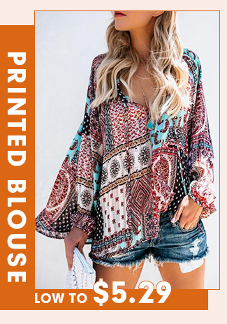 Printed Blouse Low To $5.29