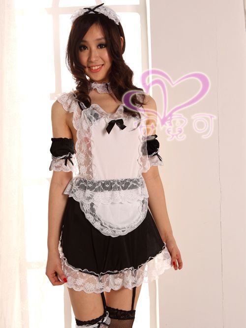 Japan Maid Cos Lace Detail Sexy Dress